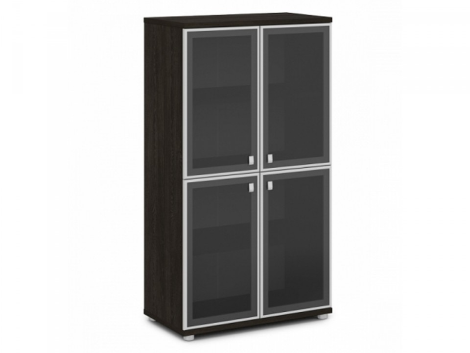 Мебель для офиса VASANTA Шкаф со стеклом в алюминиевом профиле V-669