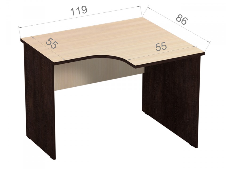 Мебель для офиса Референт Стол компьютерный Р.РС-12 (правый)